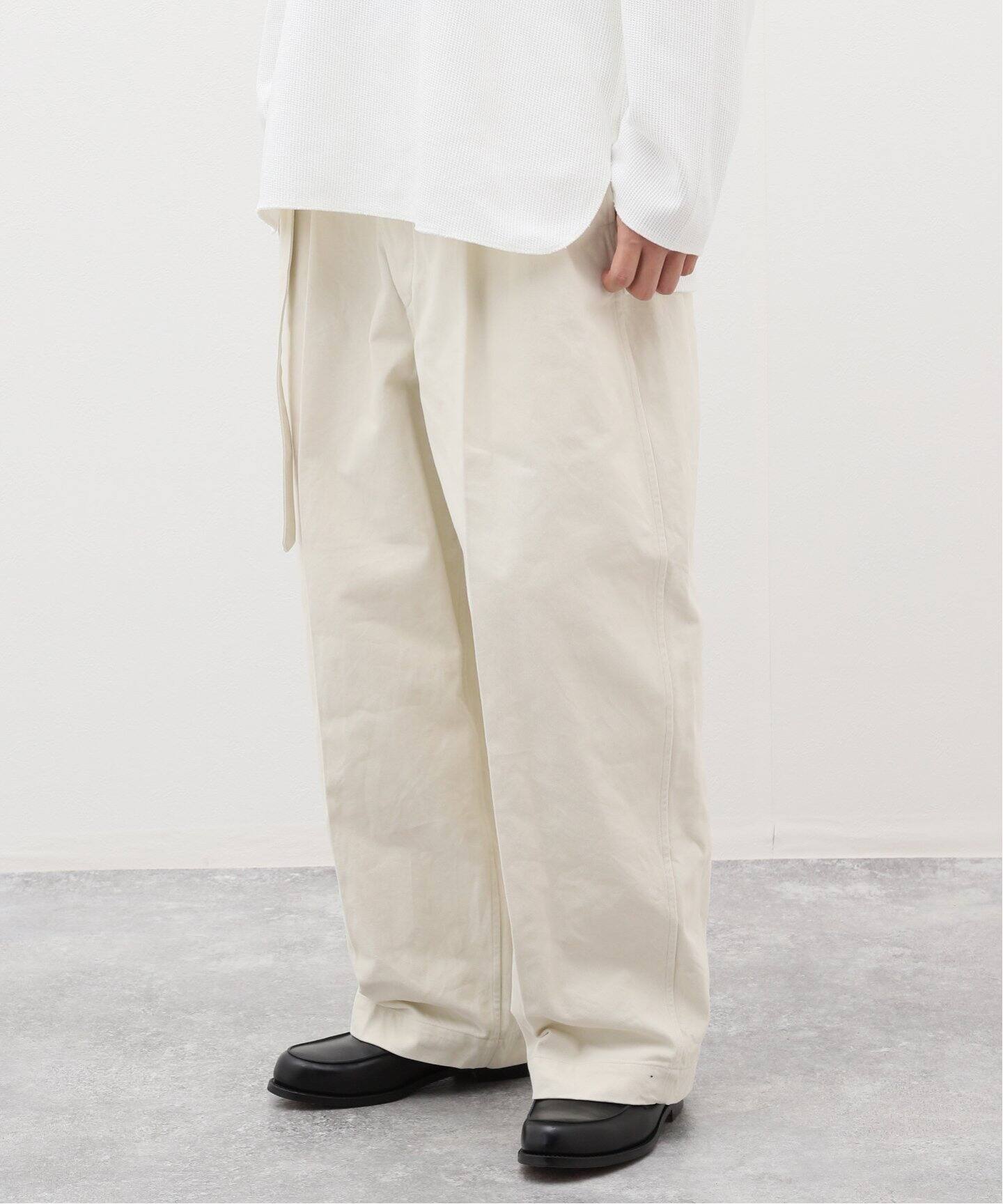 blurhms(ブラームス) Brushed Twill Belted Trousers BHS24F026 
