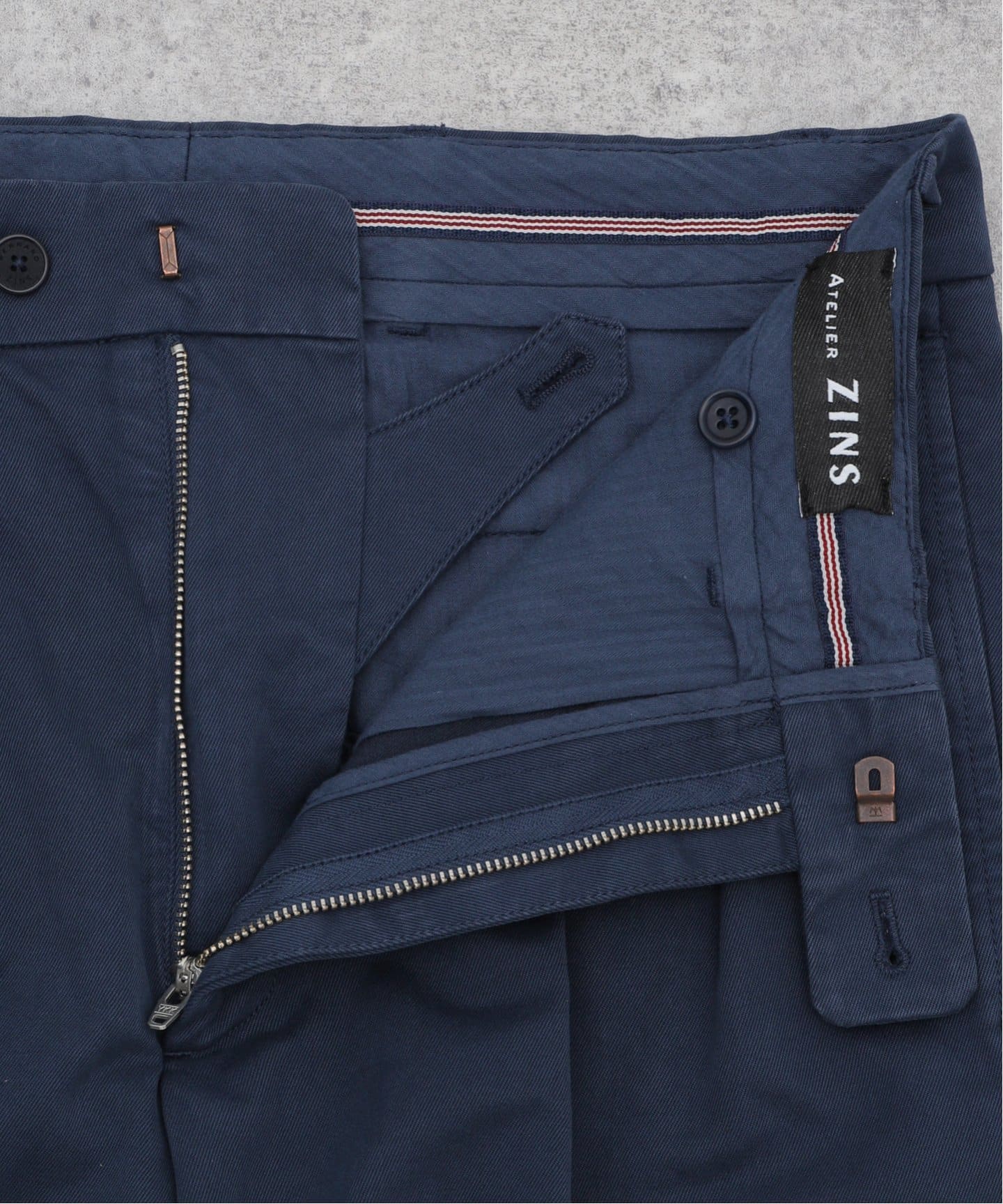 ネイビー スラックス ZINS ATELIER ZINS(アトリエ ザンス) BAC J Cotton（スラックス）｜EDIFICE