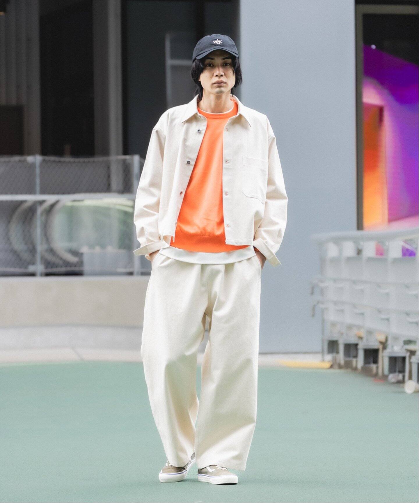 パンツ 417 EDIFICE 2tuck wide denim Slacks L 417 EDIFICE ジーンズ 「ZOZO限定」ワイドDENIM SLACKS / デニム