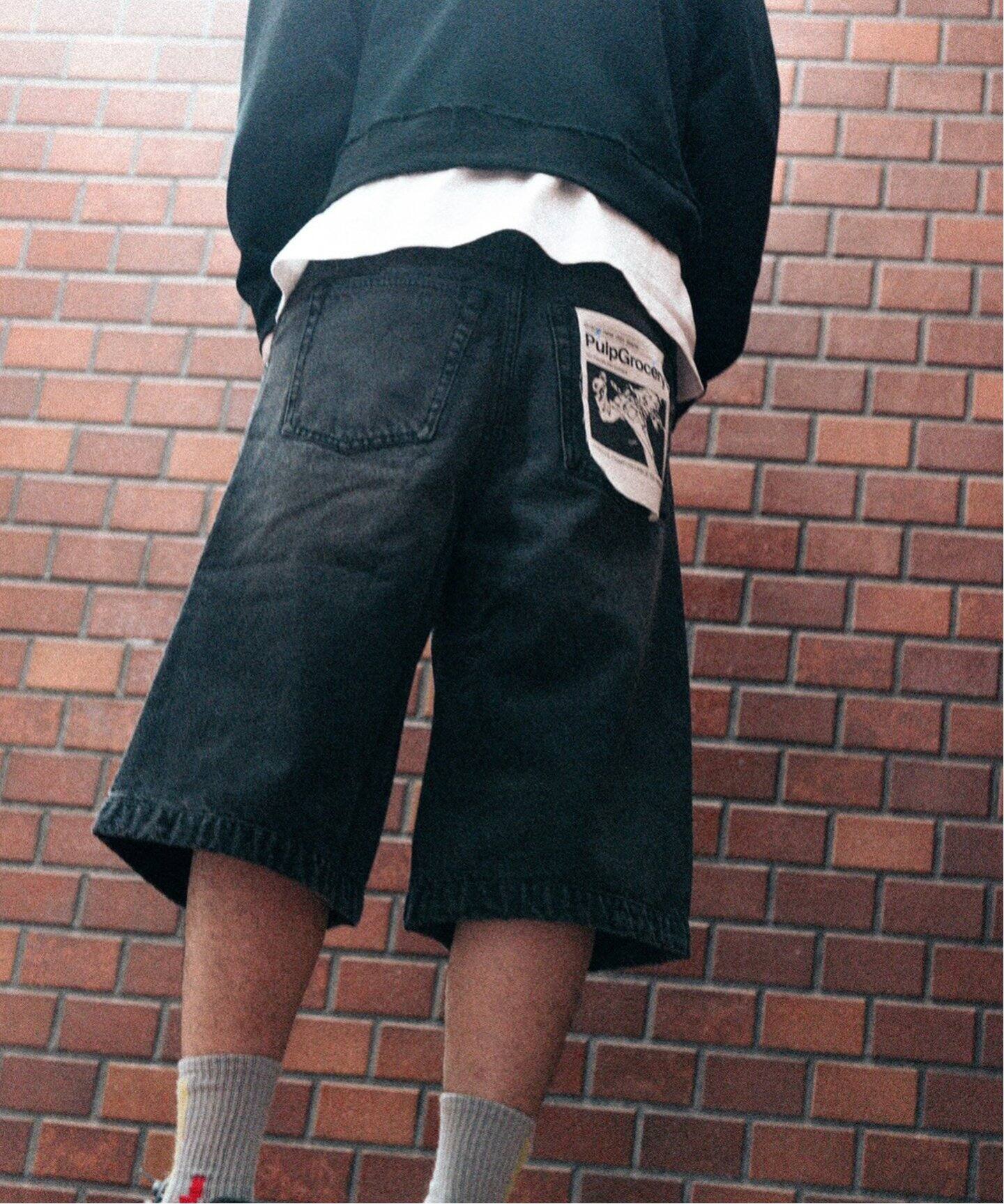 パンツ wide denim shorts 2xl HZCX FASHION Mens Streetwear Jorts Baggy Wide Leg Denim