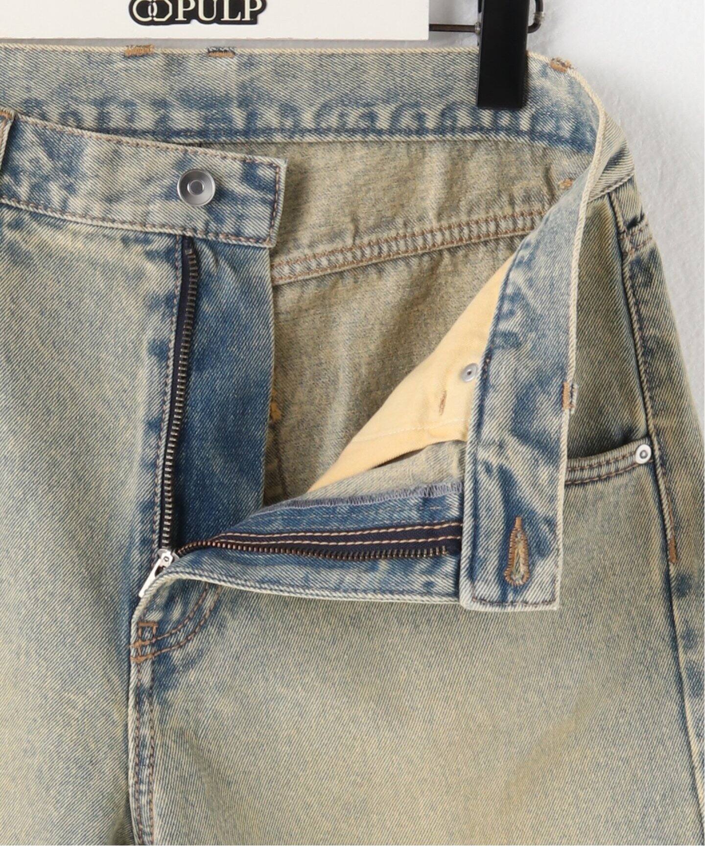 パンツ wide denim shorts M HZCX FASHION Mens Streetwear Jorts Baggy Wide Leg Denim