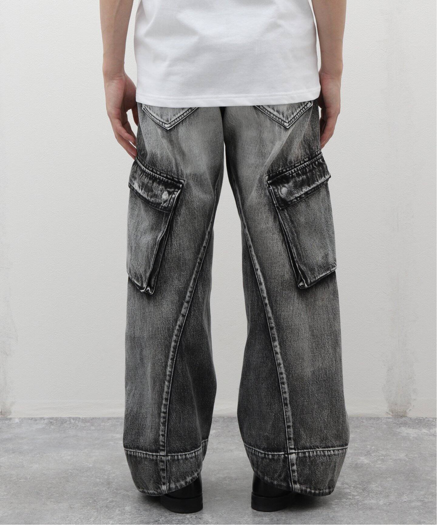 YUKI HASHIMOTO / ユウキハシモト】TWISTED DENIM CARGO（デニムパンツ 
