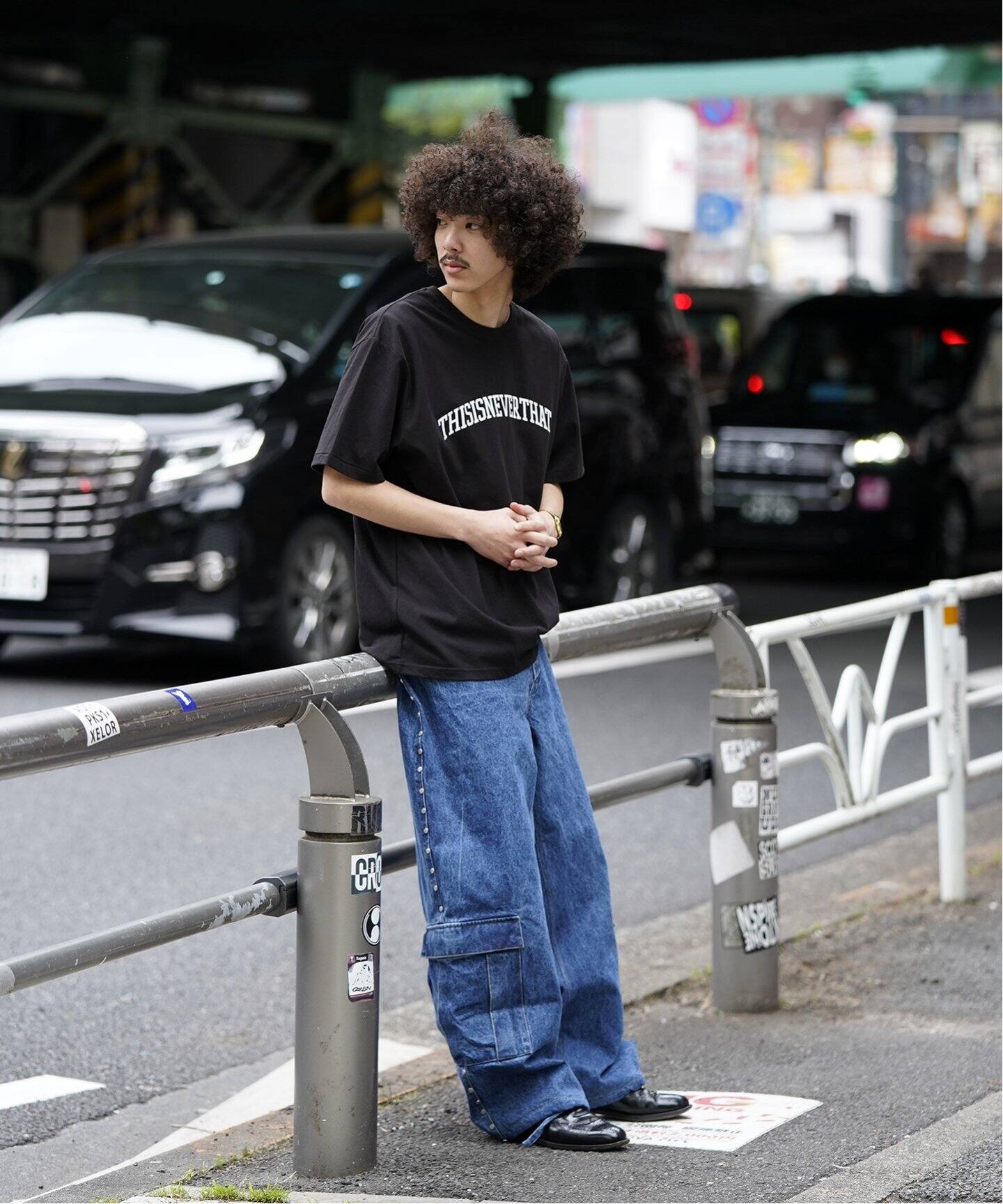 AFB / エーエフビー】STUDDED DENIM CARGO PANTS（デニムパンツ