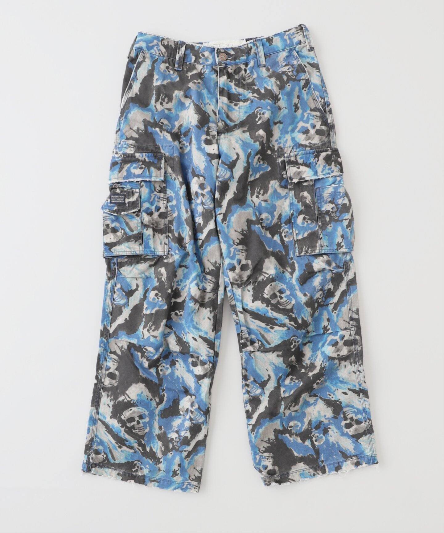 ERL / イーアールエル】UNISEX SKULL CARGO PANTS WOVEN（カーゴパンツ 