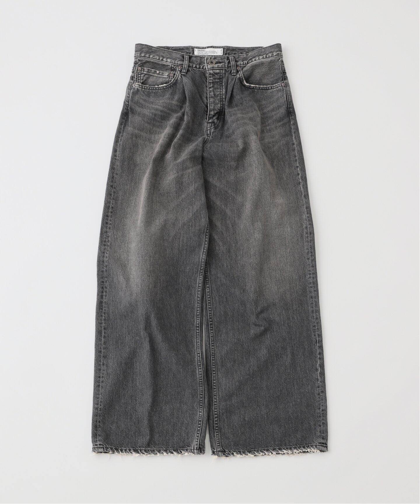 DAIRIKU Wide Vintage Denim Pants Black