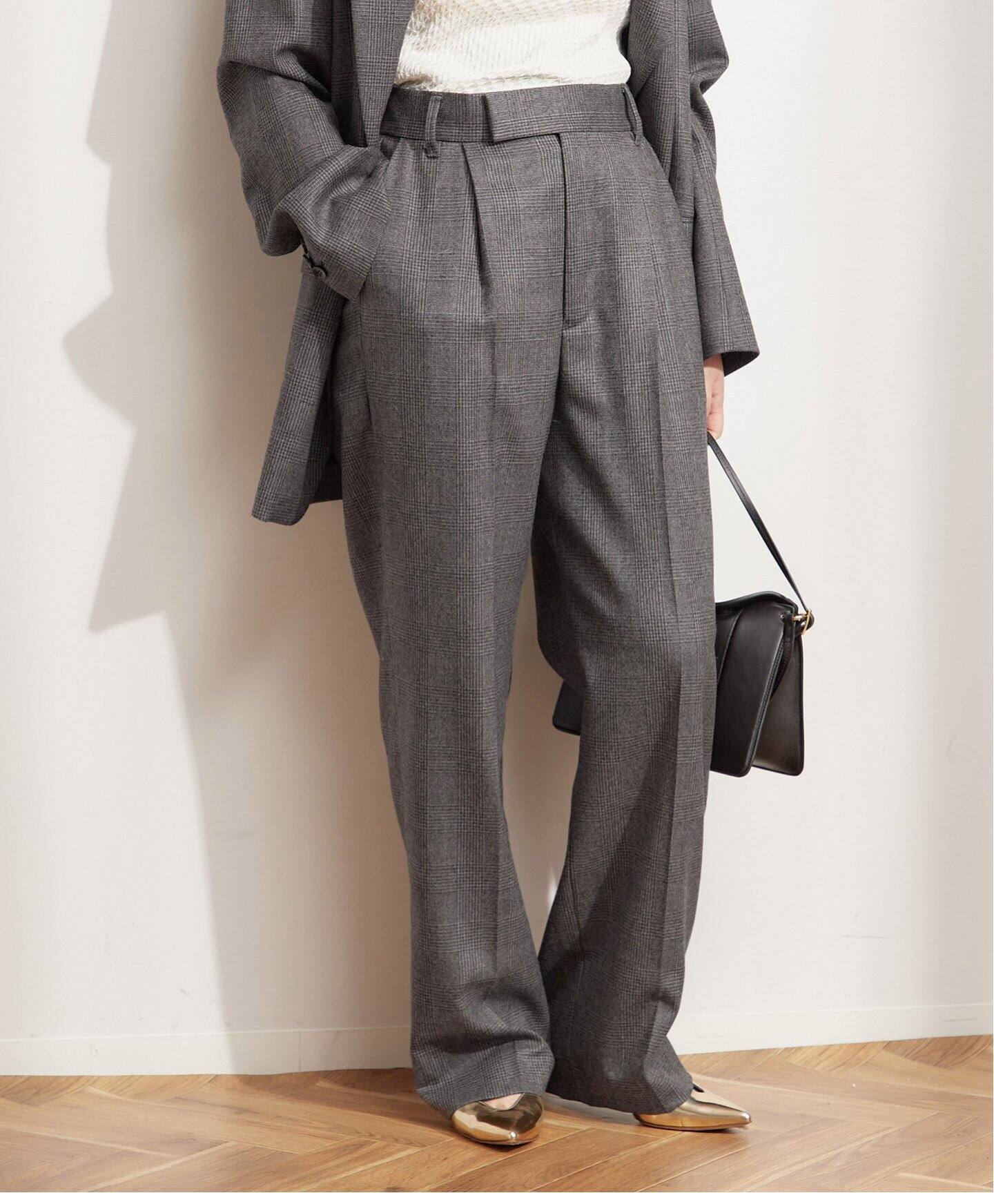 ピンストライプ グレンチェックパンツ（スラックス）｜JOURNAL  