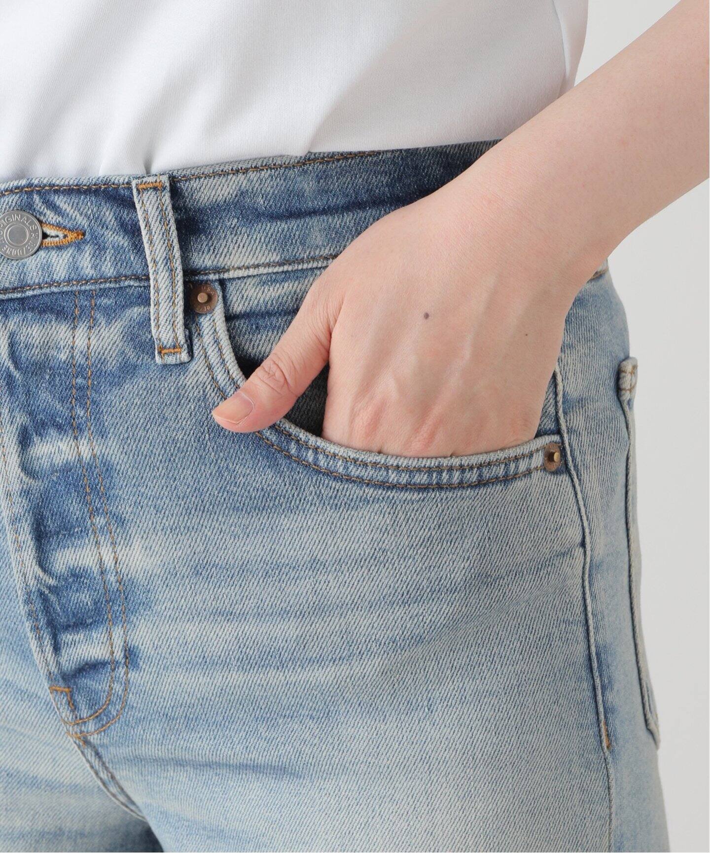 RE/DONE/リダン】HIGH RISE WIDE LEG CROP：デニム（デニムパンツ  