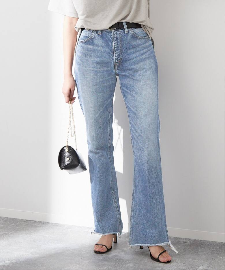 追加2》【INSCRIRE /アンスクリア】002 Flare Denim：デニム（デニム 
