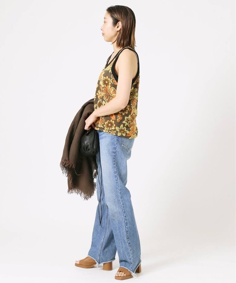 追加2》【INSCRIRE /アンスクリア】002 Flare Denim：デニム（デニム 