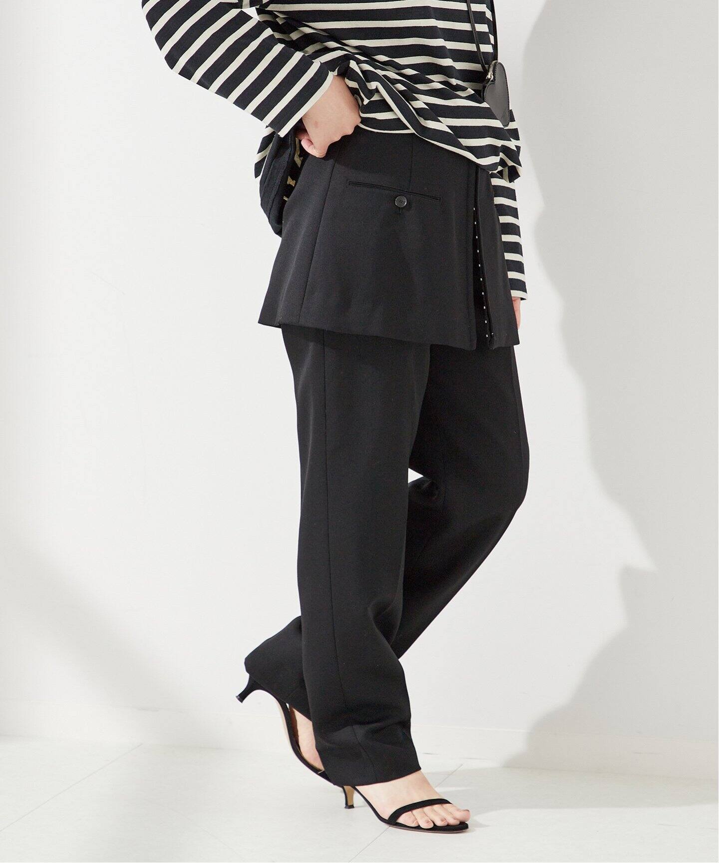 JANE SMITH/ジェーンスミス】WOOL DOESKIN LAYERED SKIRT PA  