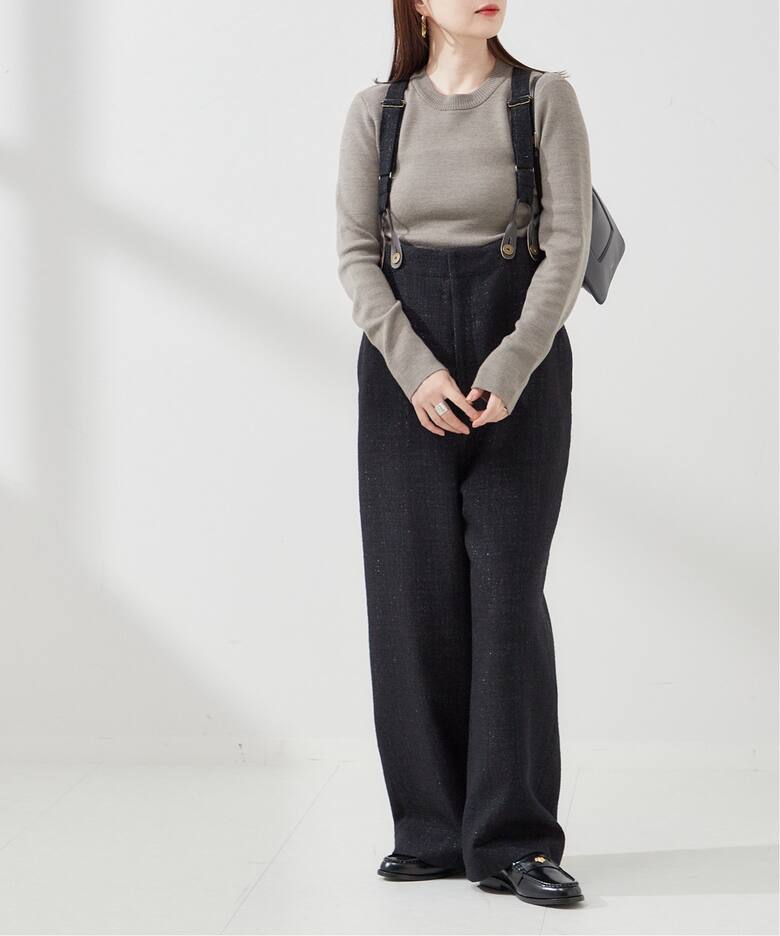 Uhr/ウーア】Glitter Tweed Over Pants：パンツ（スラックス 