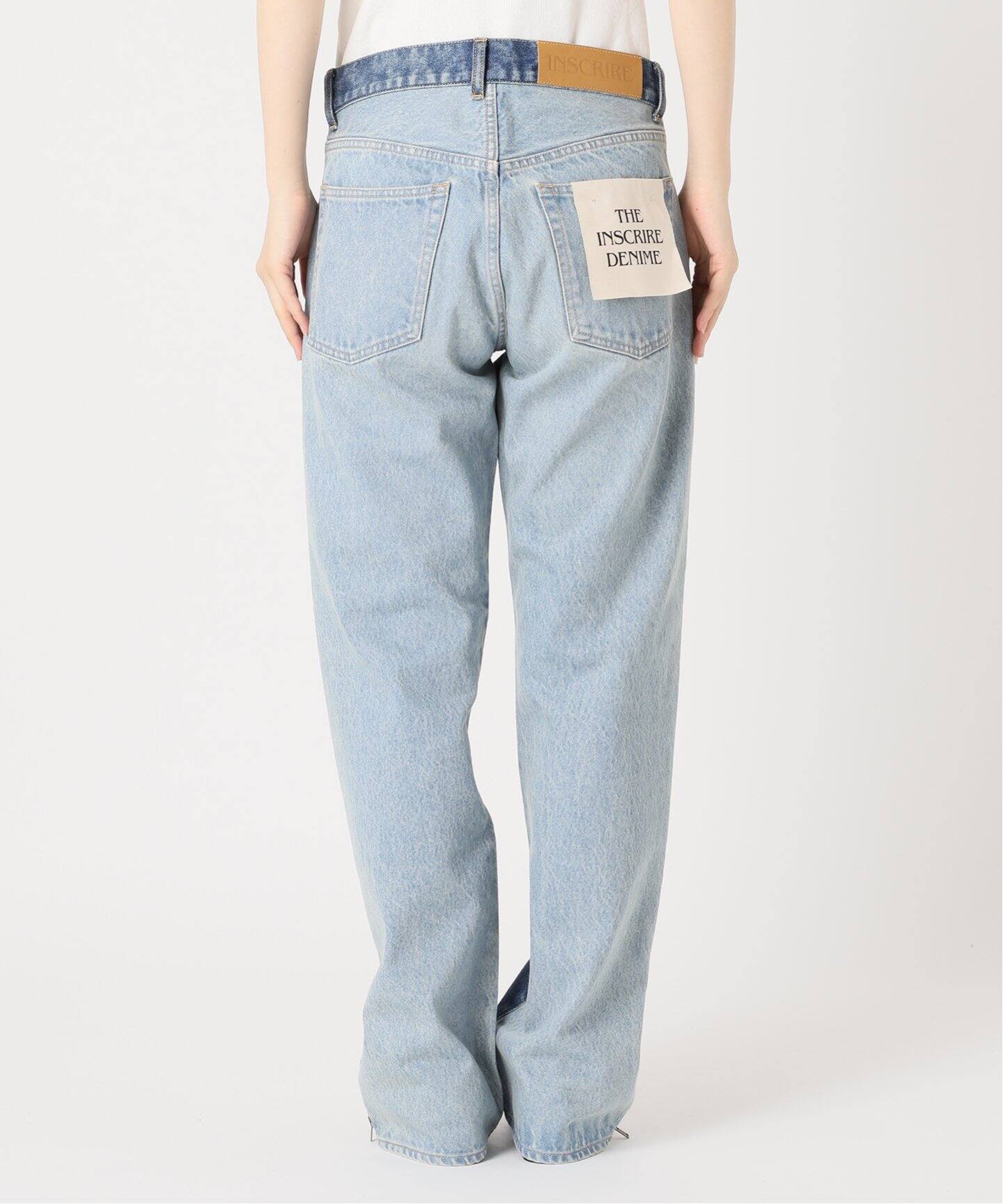 INSCRIRE /アンスクリア】Side Zip Denim：デニム（デニムパンツ 