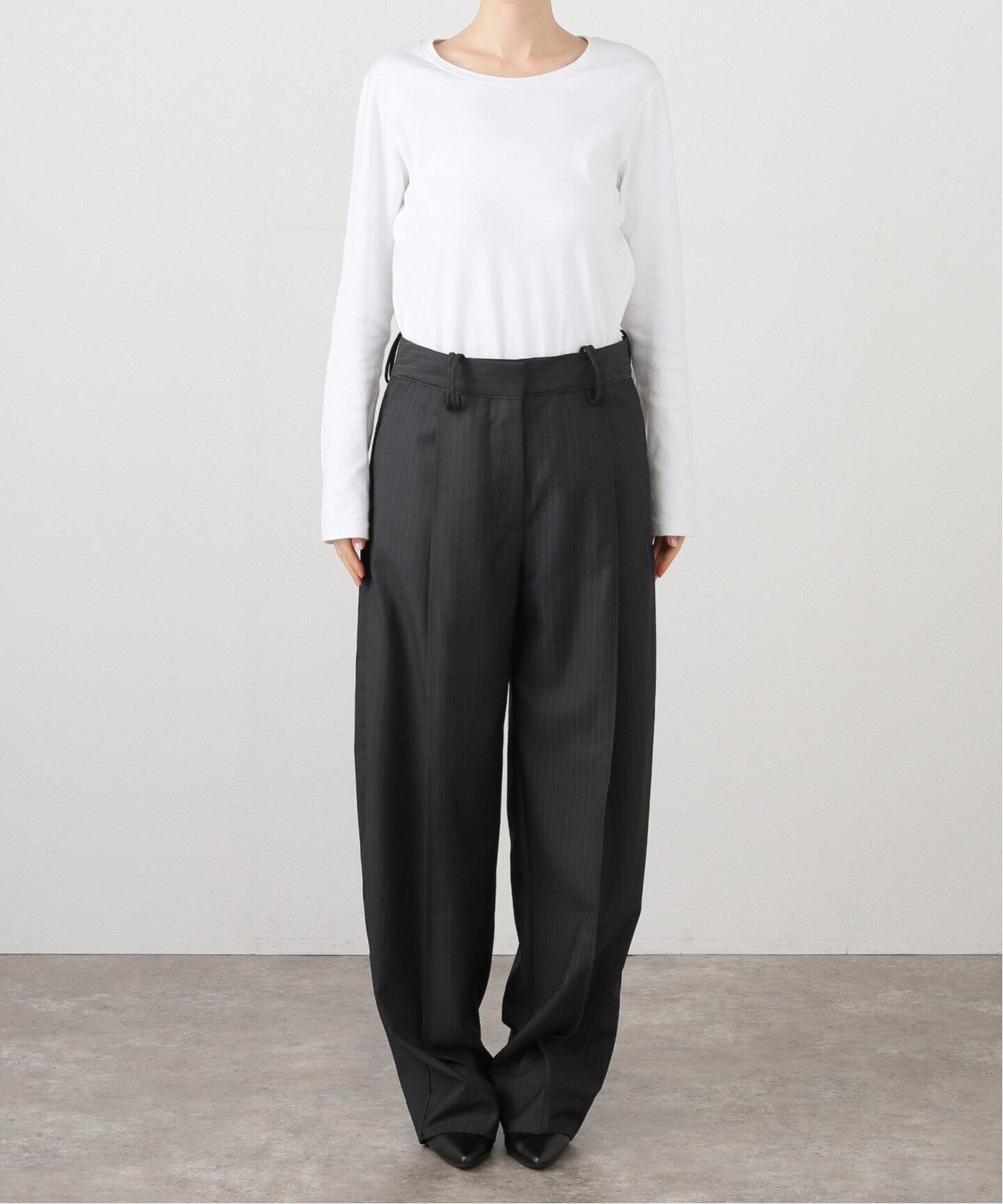 GANNI/ガニー】Melange Stripe Suiting Relaxed Pan：パンツ  