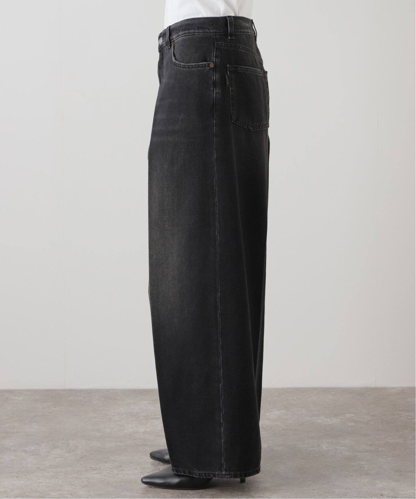 追加3》【HAIKURE/ハイクル】BETHANY MID BLACK asian fit：デニム 
