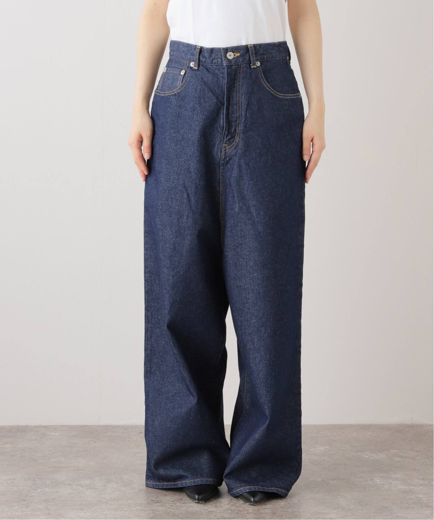 INSCRIRE /アンスクリア】Denim Loose Fit Pants：デニム（デニム 