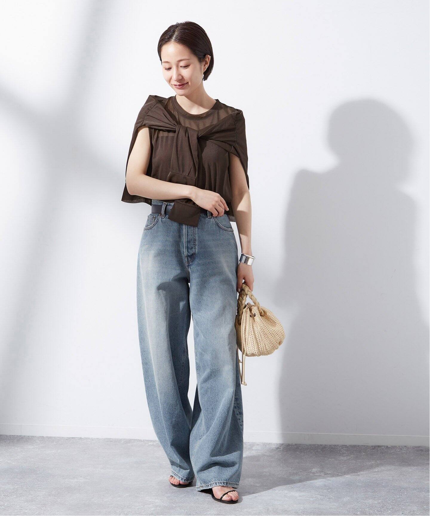 追加2》【HAIKURE/ハイクル】BETHANY BRIGHT BLUE asian fit：デニム 