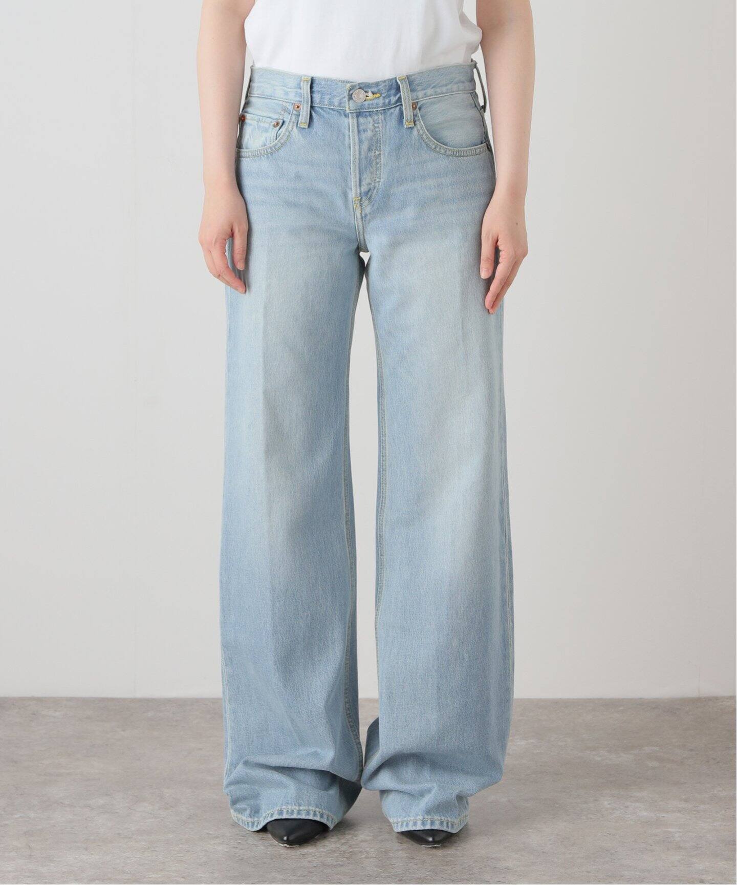 RE/DONE/リダン】MID RISE WIDE LEG：デニム（デニムパンツ・ジーンズ  