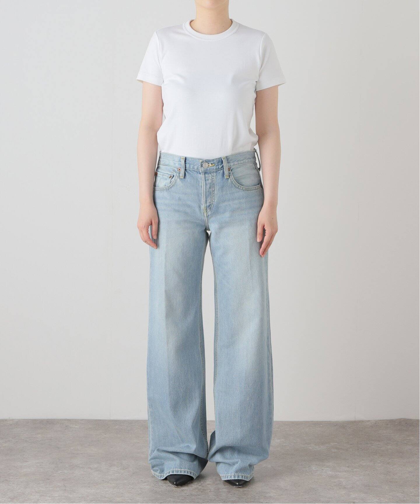 RE/DONE/リダン】MID RISE WIDE LEG：デニム（デニムパンツ・ジーンズ  