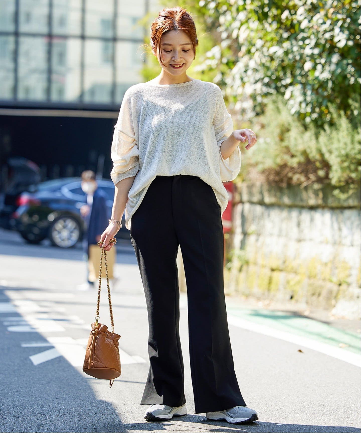 ジャーナルスタンダード◎ダブルクロススリムパンツ　40 ブラック ダブルクロススリムパンツ（スラックス）｜JOURNAL STANDARD
