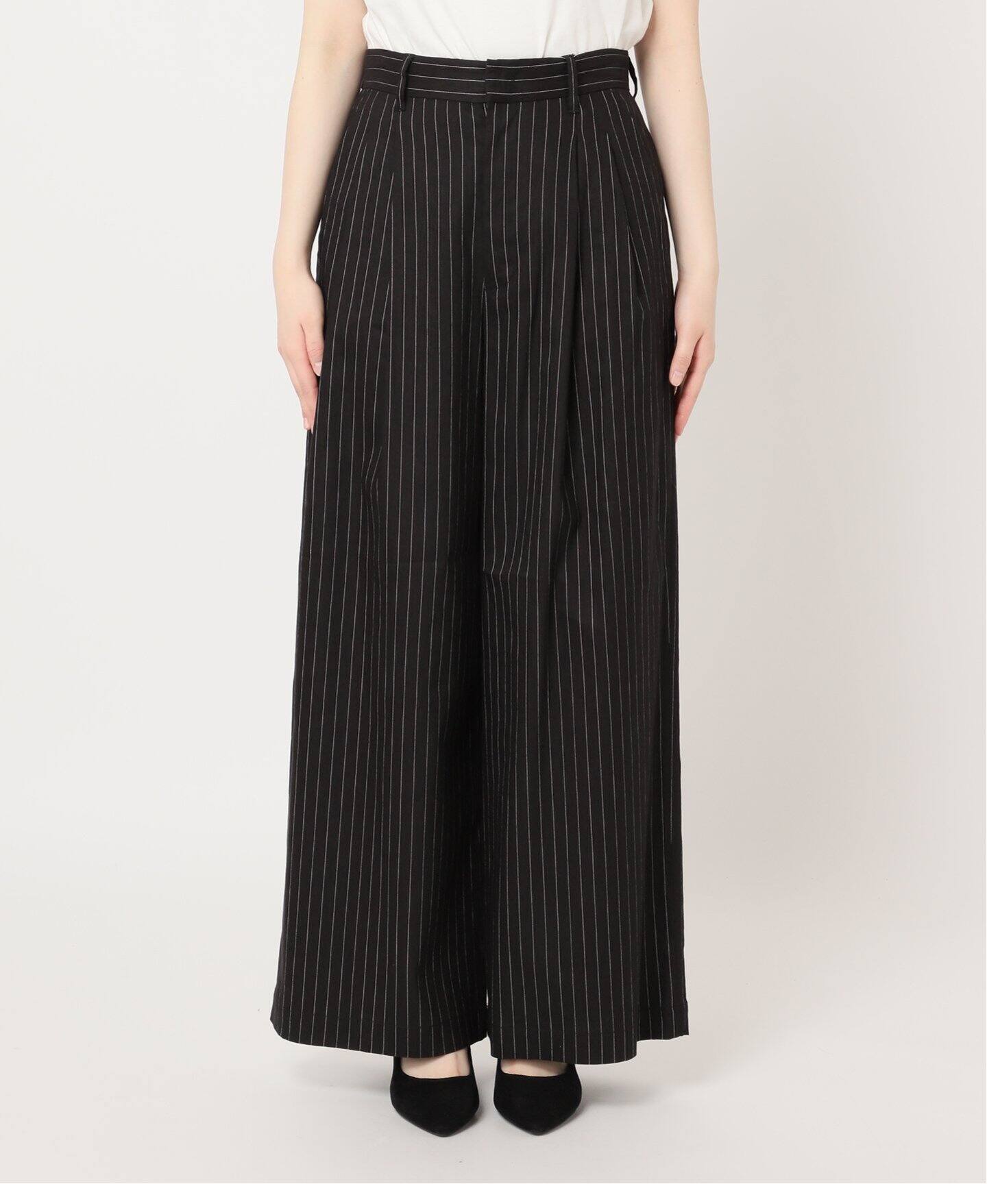 リネンブレンドタックワイドパンツ（その他パンツ）｜JOURNAL STANDARD  