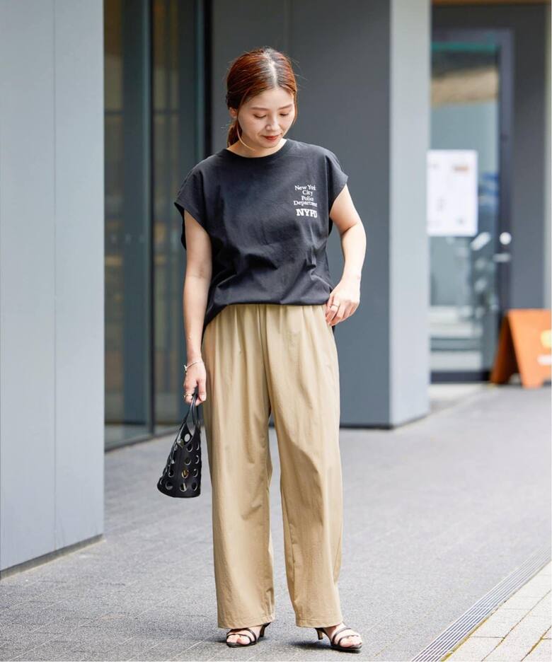 追加》ナイロンストレッチワイドパンツ（その他パンツ  