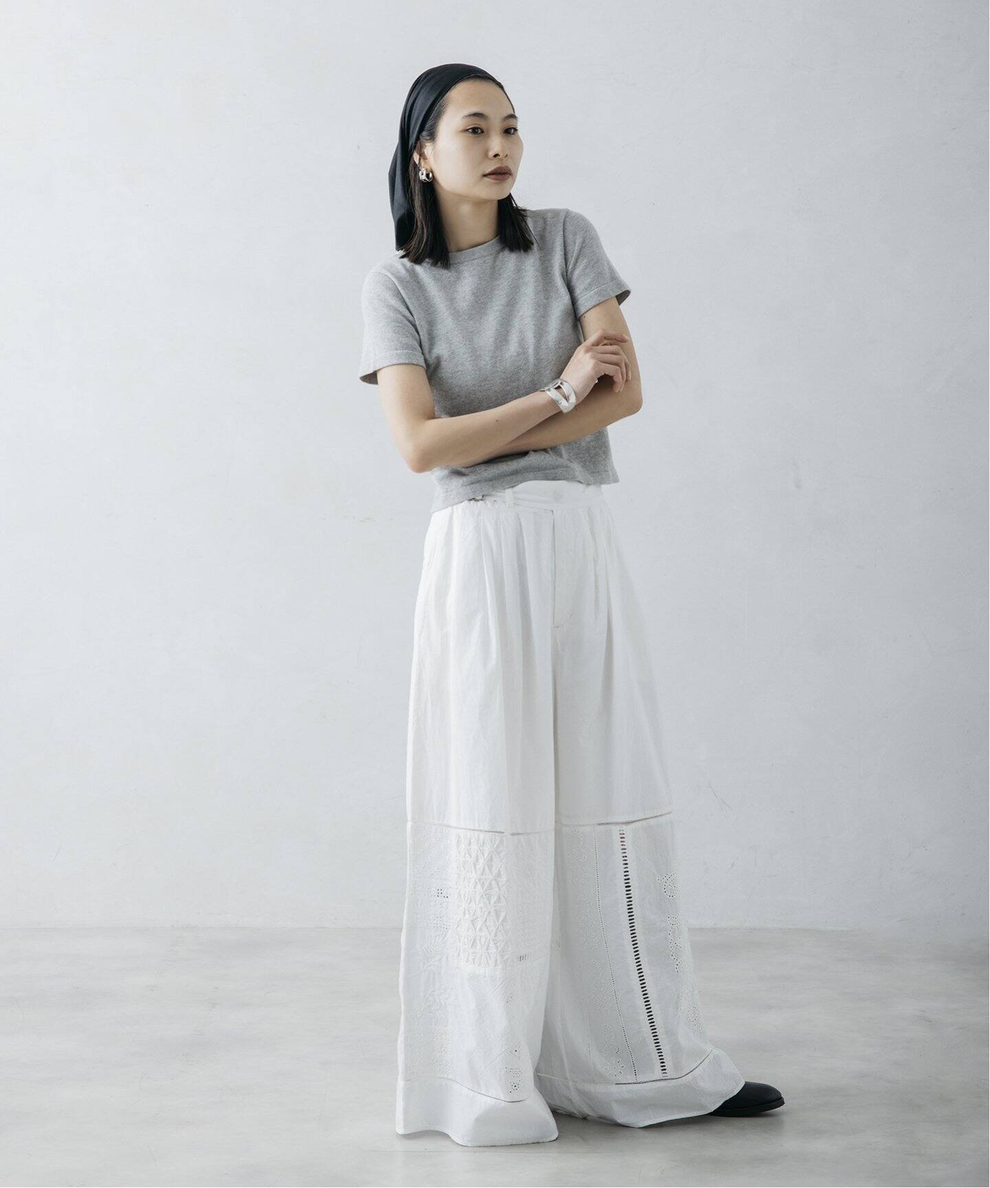 nude vintage×JOURNAL STANDARD】レースパッチワークワイドパンツ 