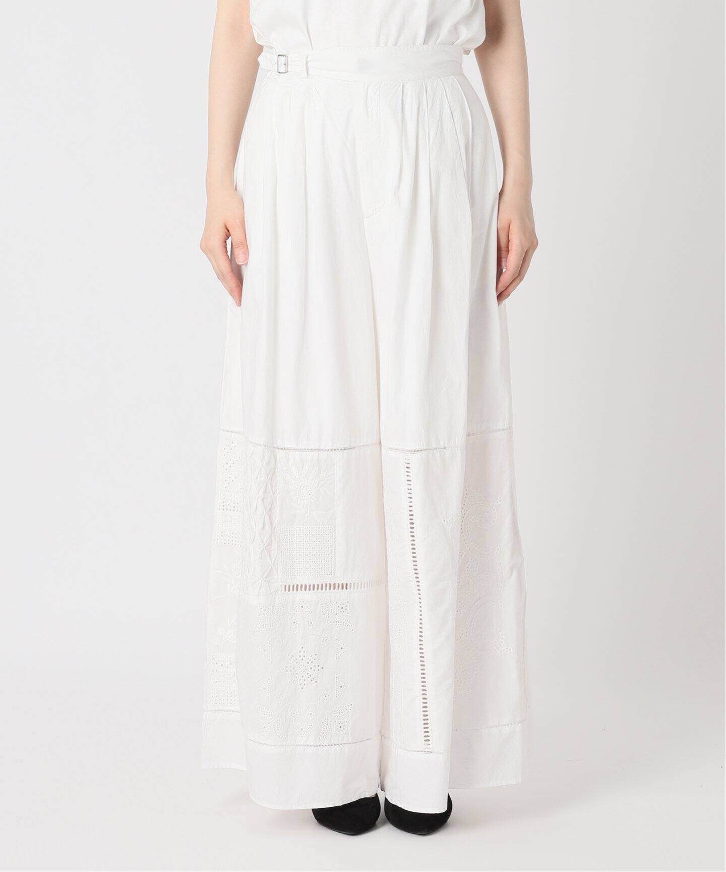 nude vintage×JOURNAL STANDARD】レースパッチワークワイドパンツ 
