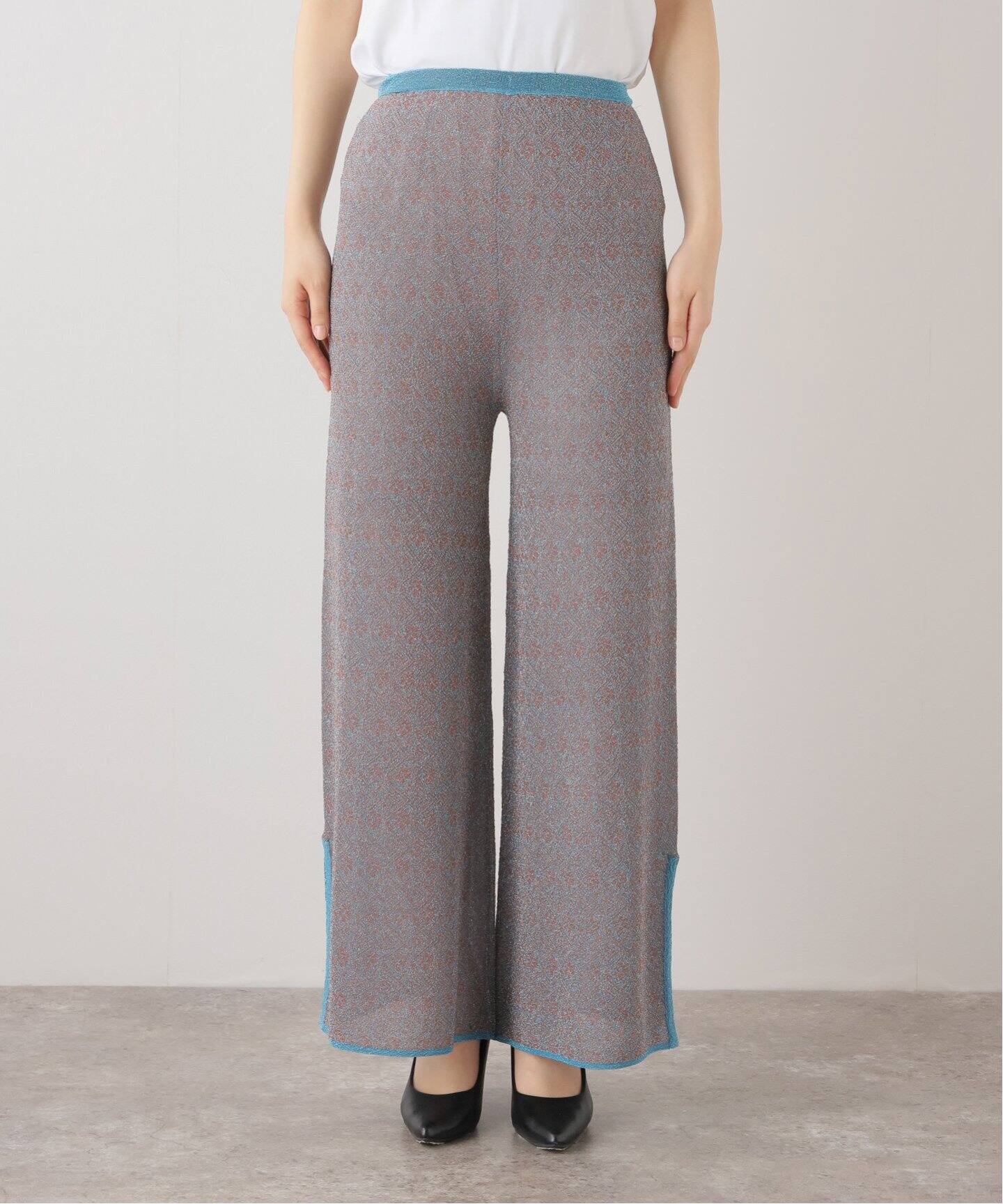 OPEN SESAME CLUB/オープンセサミクラブ】 glittrer flower pants 