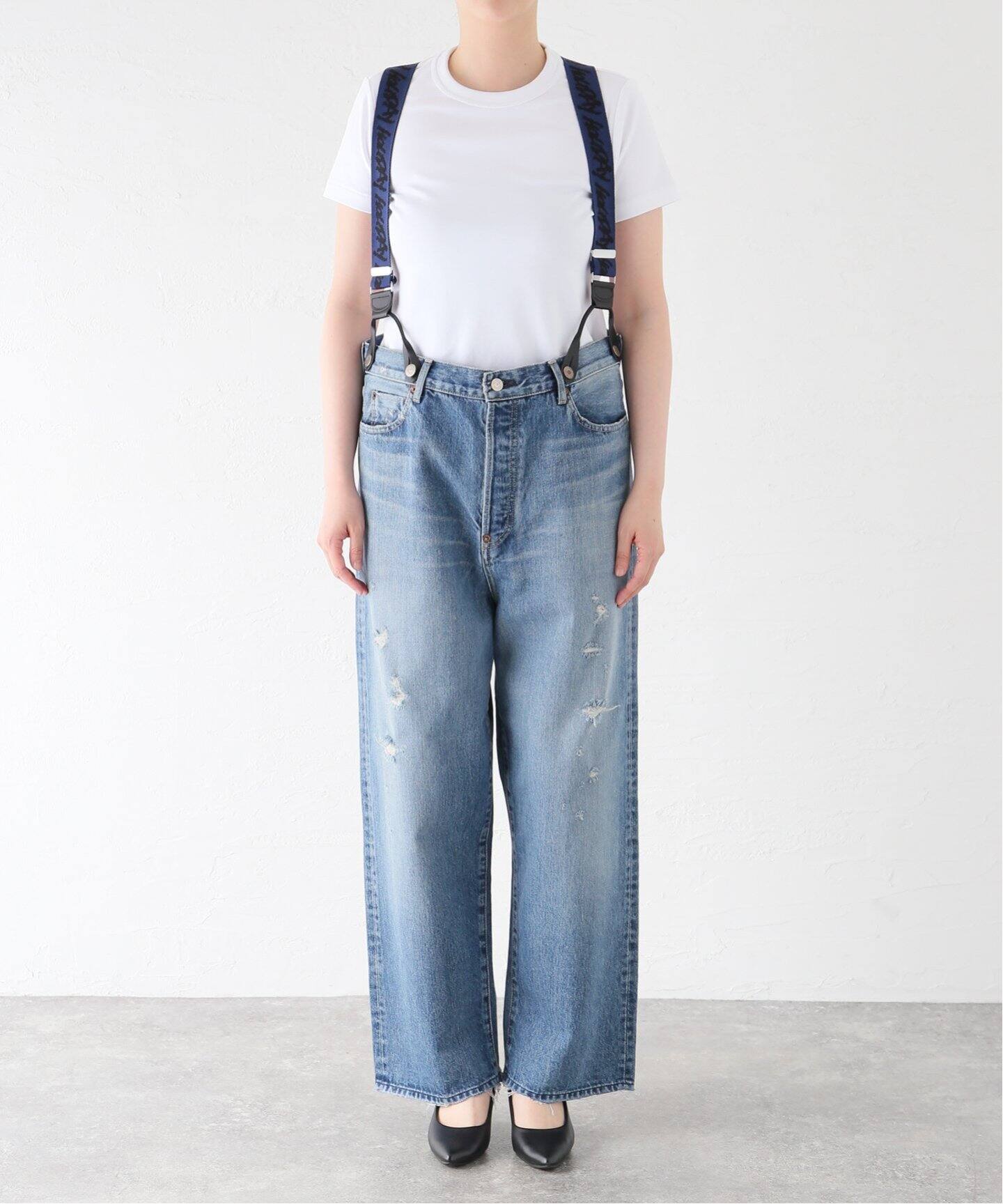 HOLIDAY/ホリデイ】 DAMAGE DENIM SUSPENDER PT（デニムパンツ 