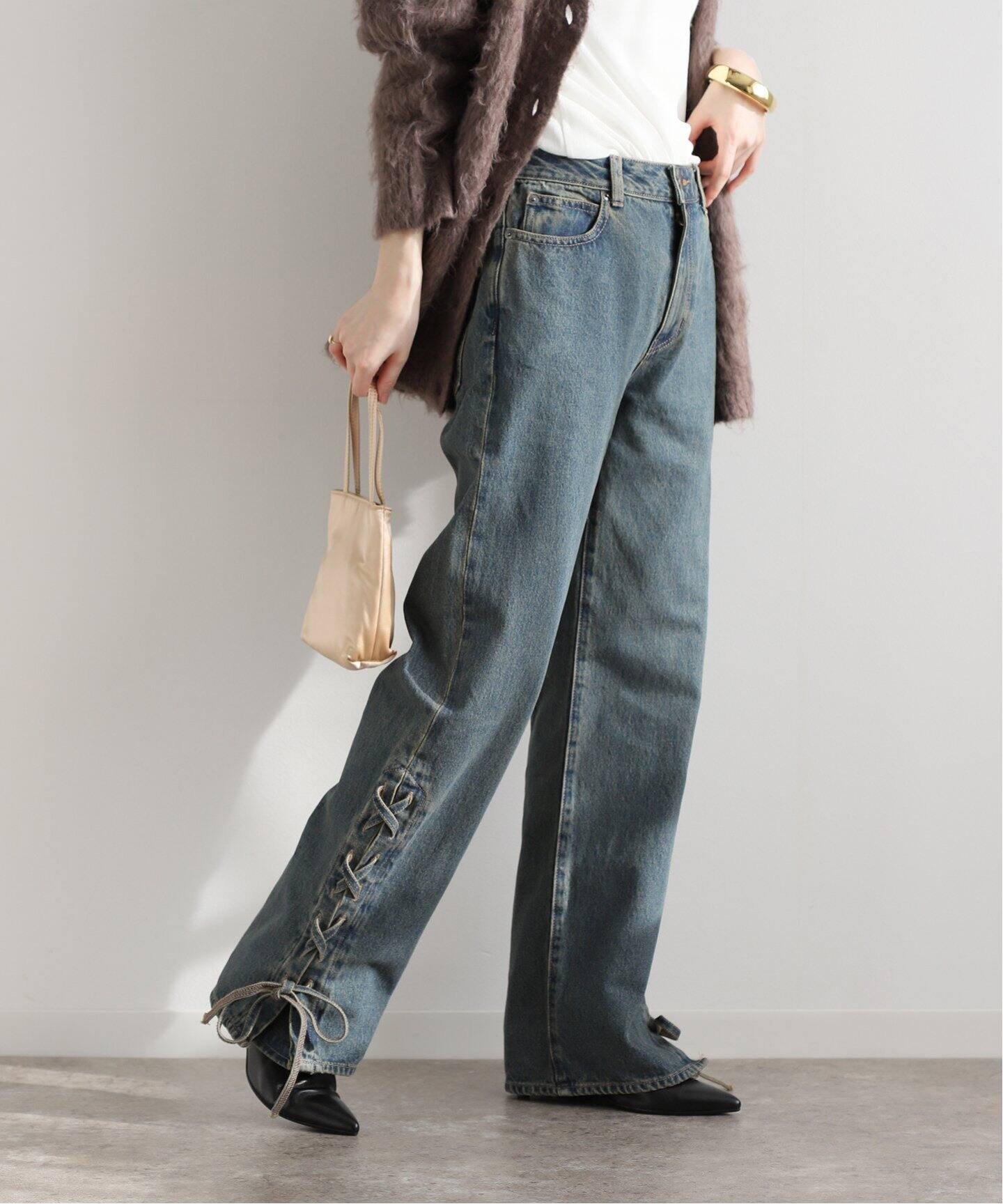 レースアップデニムパンツ（デニムパンツ・ジーンズ）｜Oriens JOURNAL  