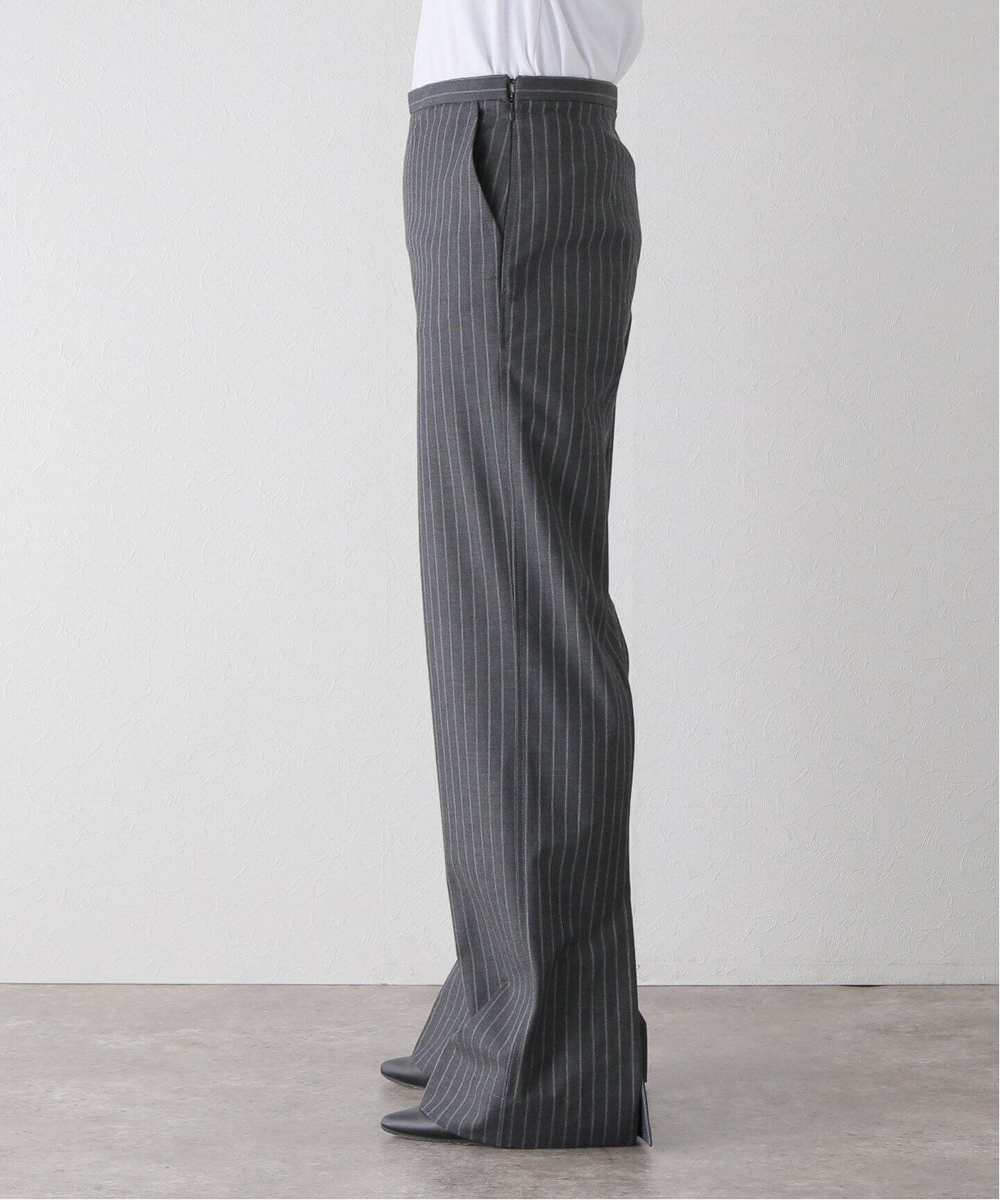 GANNI / ガニー】 Stretch Stripe Mid Waist Pants：スラックス  