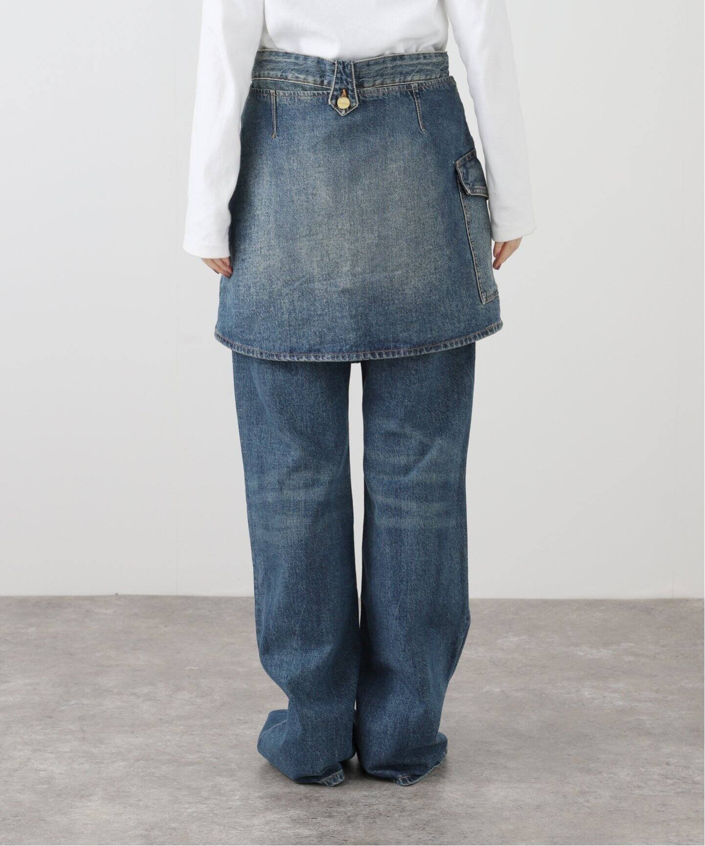 GANNI / ガニー】 Heavy Washed Denim Flared Skirt Je J1562（デニム 