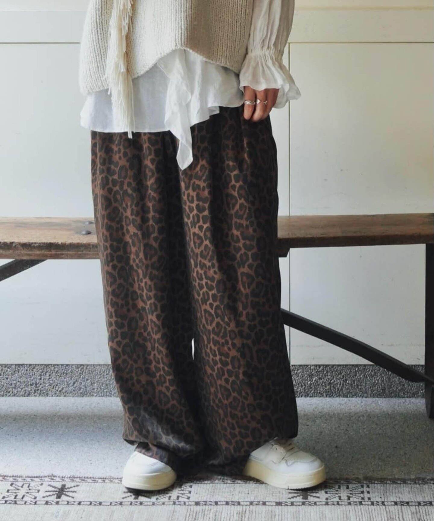 レオパードサテン イージーパンツ（その他パンツ）｜journal  