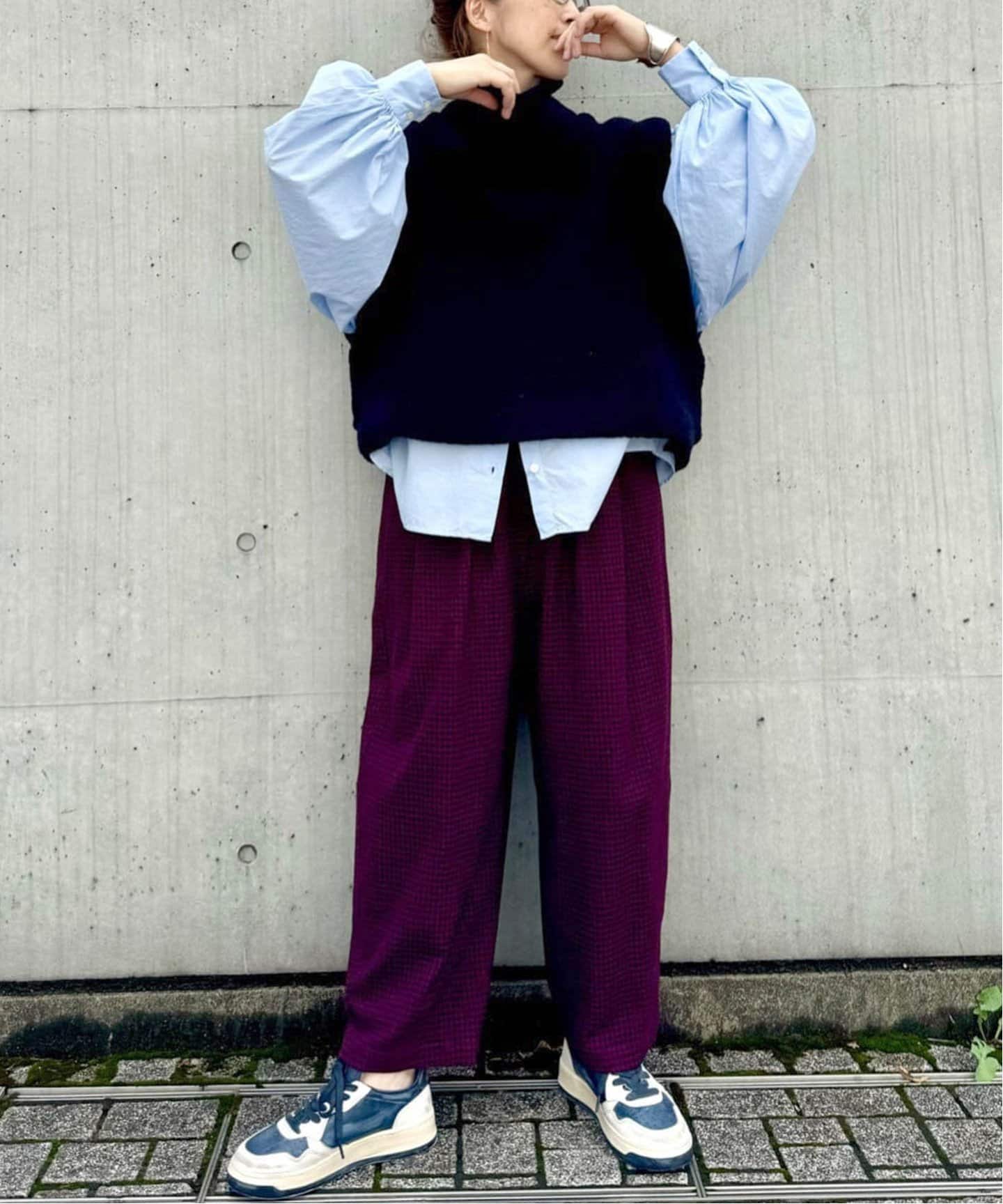 ウールガーゼチェック イージーパンツ（その他パンツ）｜journal