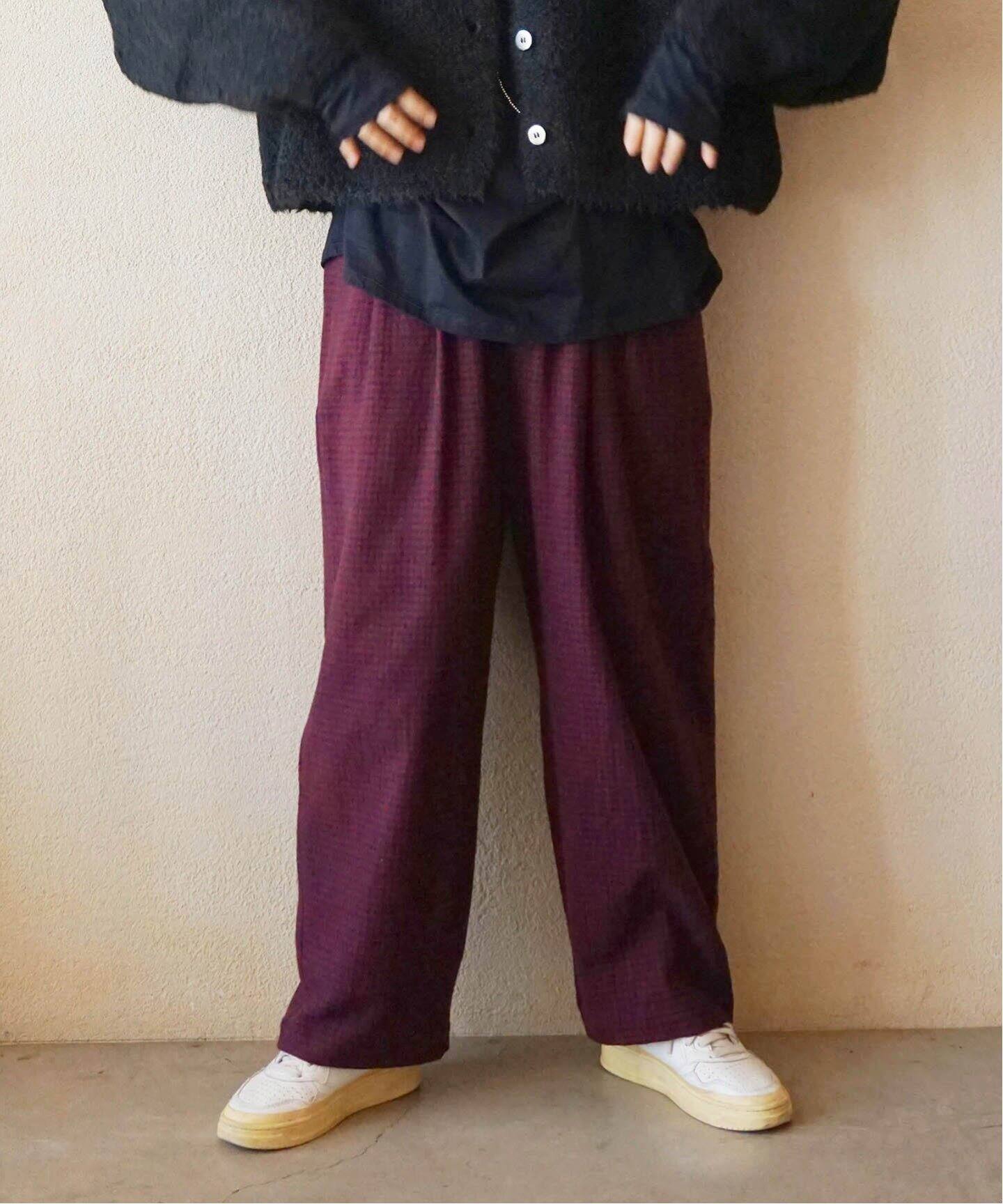 ウールガーゼチェック イージーパンツ（その他パンツ）｜journal 