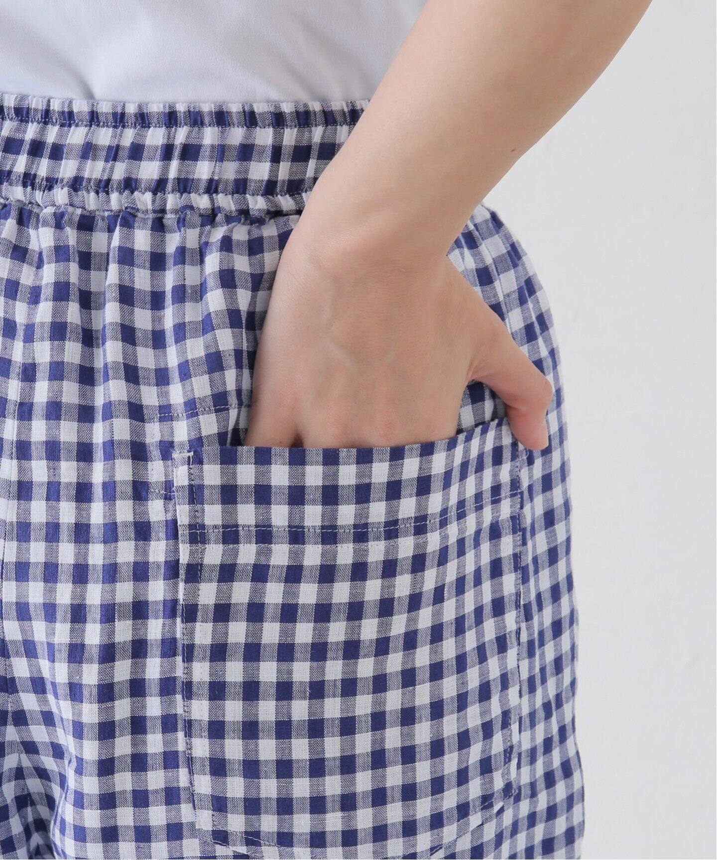 リネンギンガム イージータックパンツ（その他パンツ）｜journal  