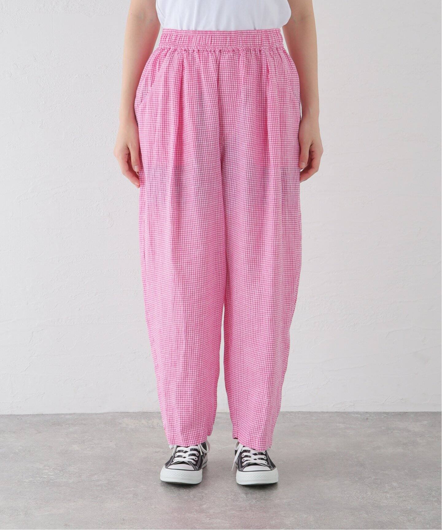 リネンギンガム イージータックパンツ（その他パンツ）｜journal  