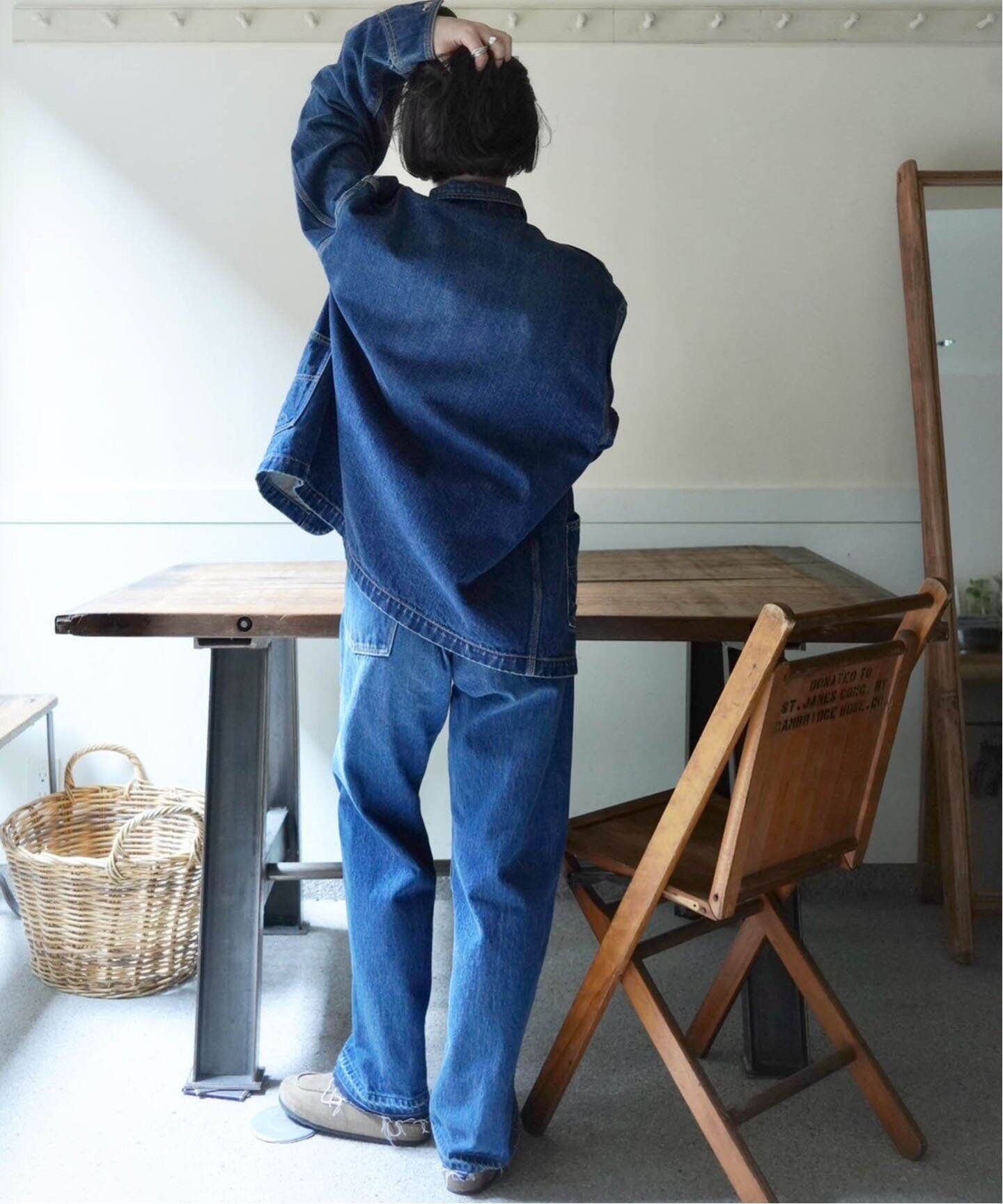 ES:S / エス】CINCH BACK BAGGY JEANS（デニムパンツ・ジーンズ  