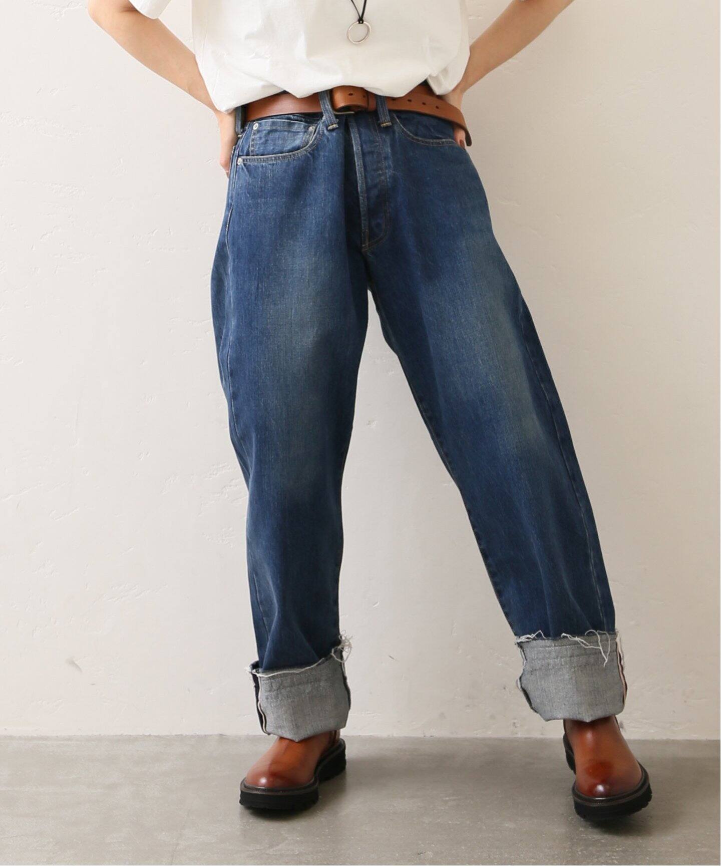 ES:S / エス】CINCH BACK BAGGY JEANS（デニムパンツ・ジーンズ  