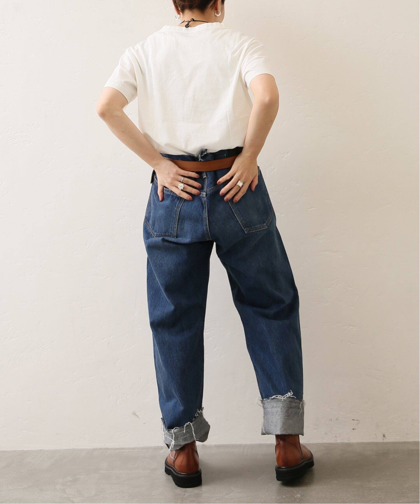 ES:S / エス】CINCH BACK BAGGY JEANS（デニムパンツ・ジーンズ  