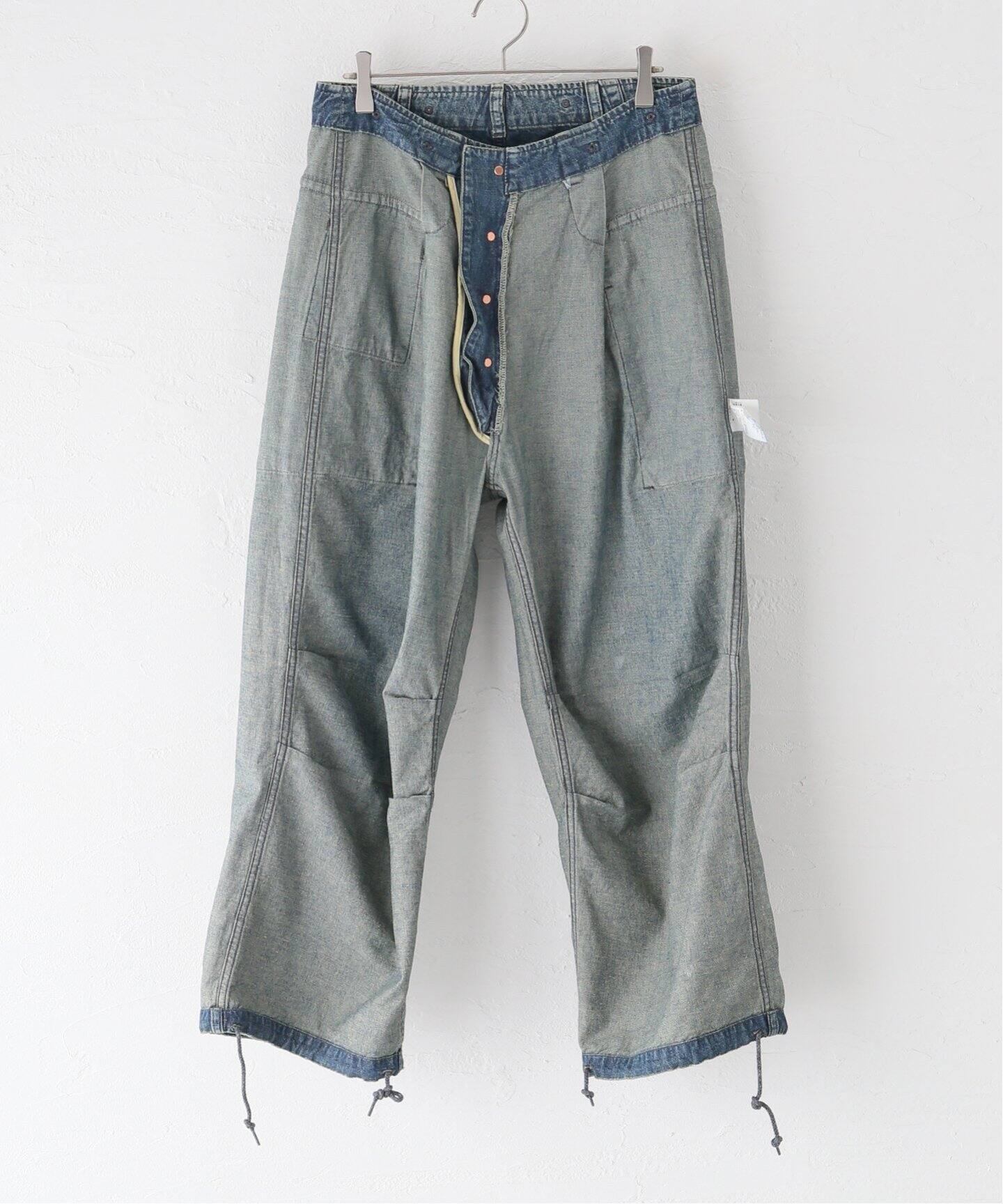 HERILL / ヘリル】 Nep denim M44 Trousers（デニムパンツ・ジーンズ 