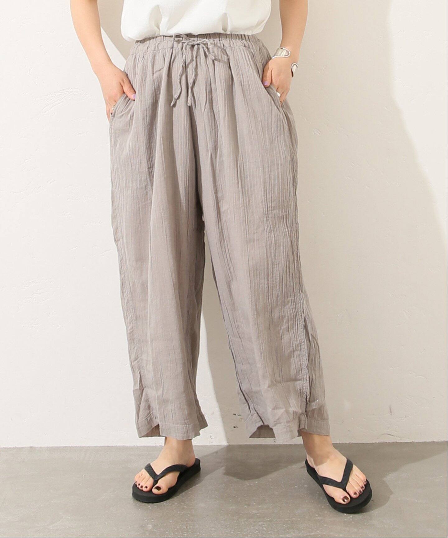 ARMEN 】GAUZE GATHERED EASY PANTS（その他パンツ）｜journal  