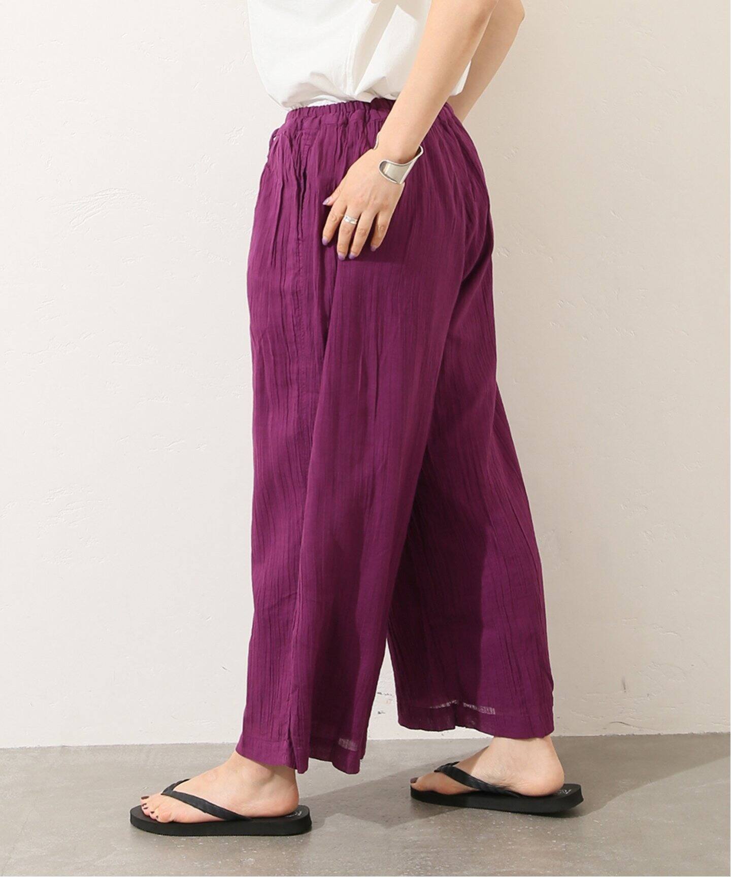 ARMEN 】GAUZE GATHERED EASY PANTS（その他パンツ）｜journal  