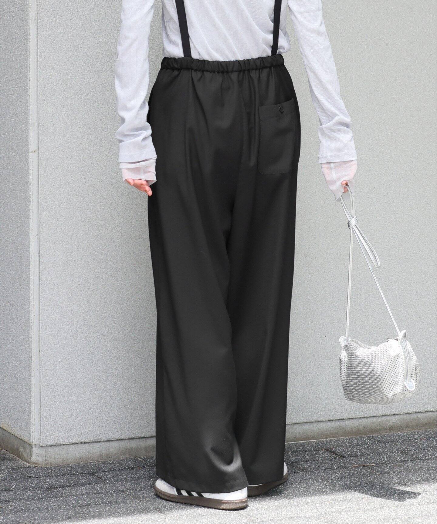 ウォッシャブルサスペンダー付きワイドパンツ2WAY（その他パンツ 