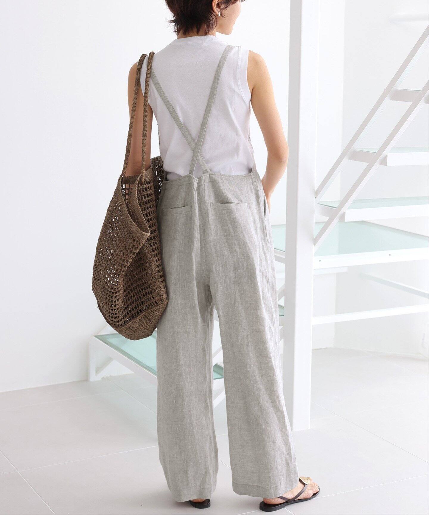 WEB限定追加》No.14フレンチリネンサロペット（サロペット