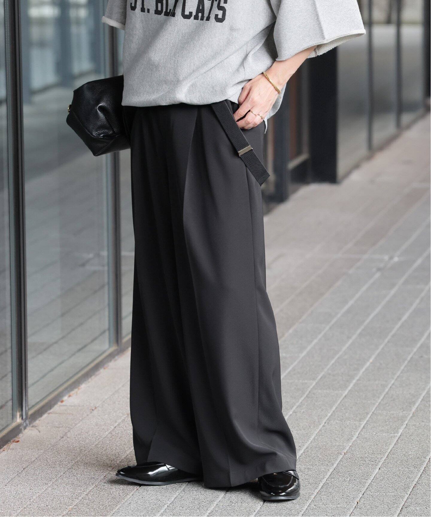 サスペンダーワイドパンツ（無地）（スラックス）｜JOURNAL STANDARD 