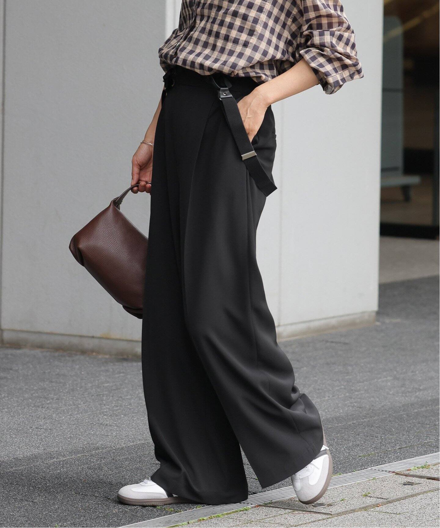 サスペンダーワイドパンツ（無地）（スラックス）｜JOURNAL STANDARD 