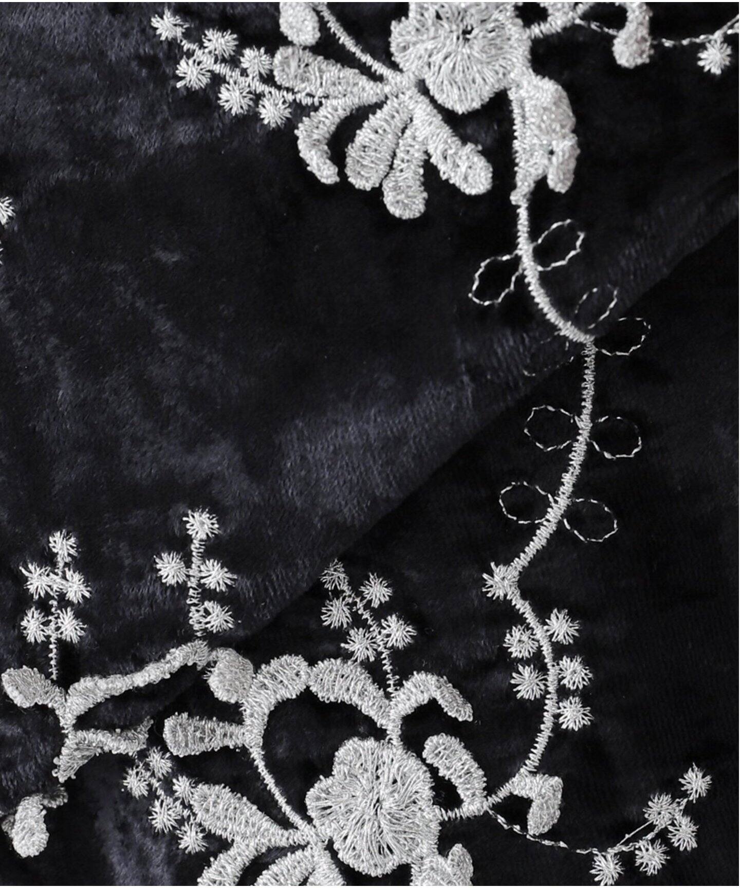 crinkle crinkle crinkle】 velvet 3D embroidery pants（その他パンツ 