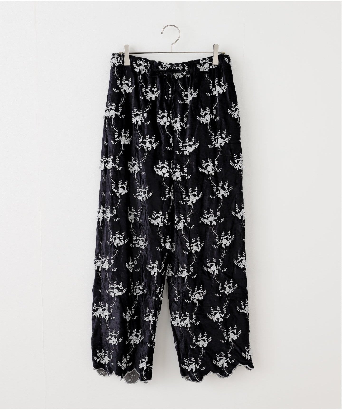 パンツ crinkle crinkle crinkle velvet pants セール】【crinkle crinkle crinkle】 VELVET 3D EMBROIDERY