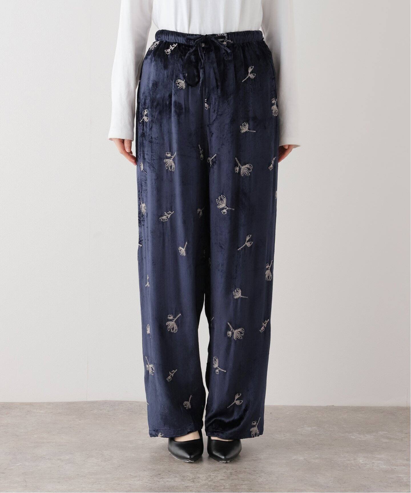 TODAYFUL / トゥデイフル】 Embroidery Velour Pants：パンツ（その他 